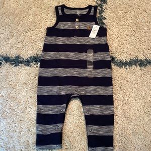 Baby GAP | Sleeveless Striped Henley Jumpsuit